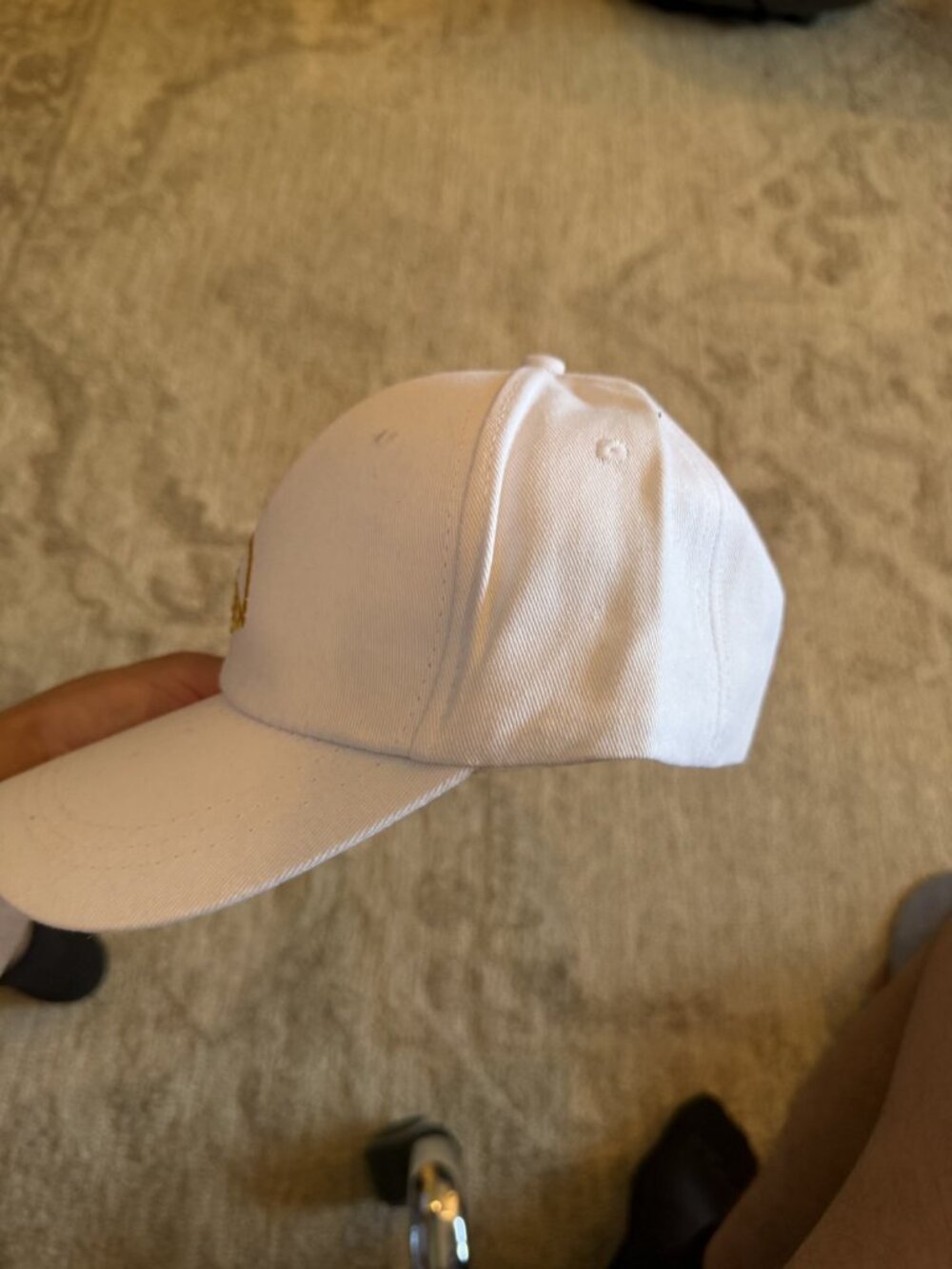 OVO Cream Gold Owl Logo Cap NWT
